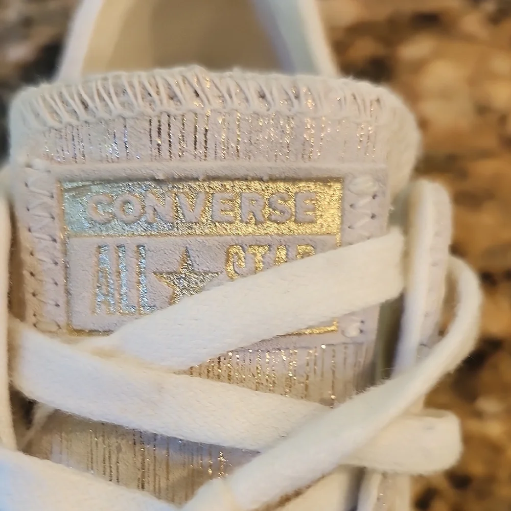 Converse Kids' Shimmering‎ Silver Sneakers